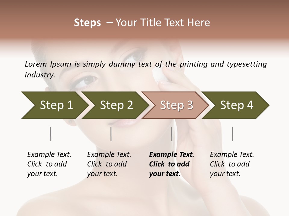 Clean Face Woman Cosmetics PowerPoint Template