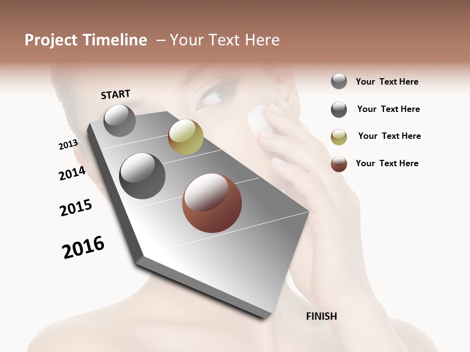 Clean Face Woman Cosmetics PowerPoint Template