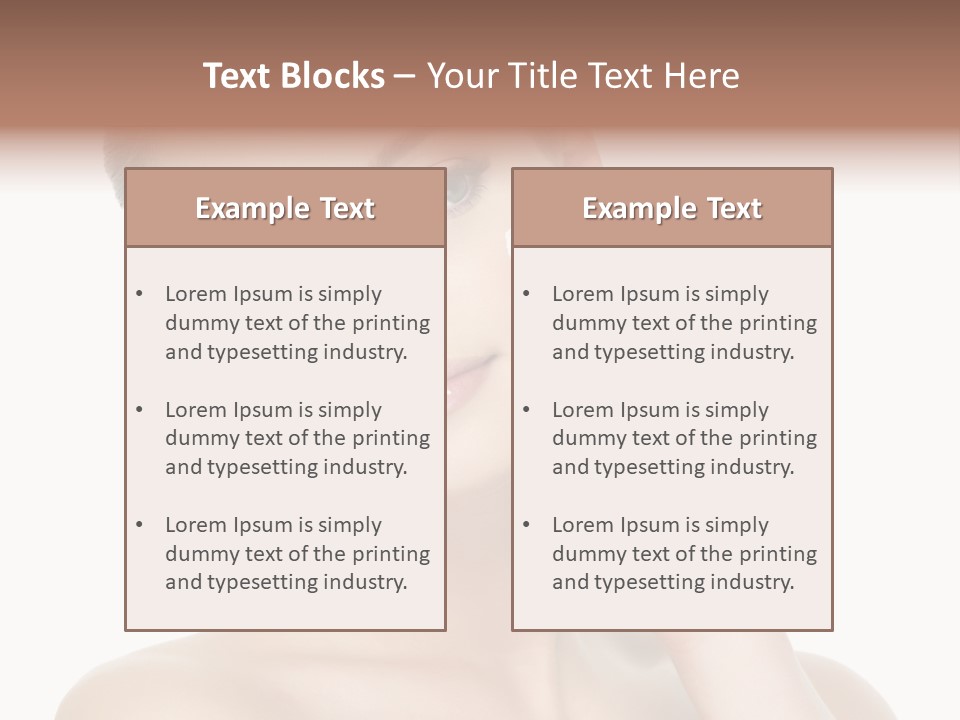 Clean Face Woman Cosmetics PowerPoint Template