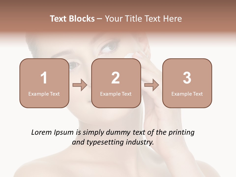 Clean Face Woman Cosmetics PowerPoint Template