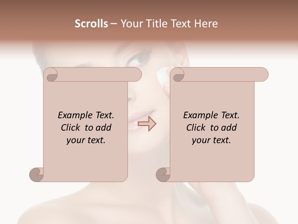 Clean Face Woman Cosmetics PowerPoint Template