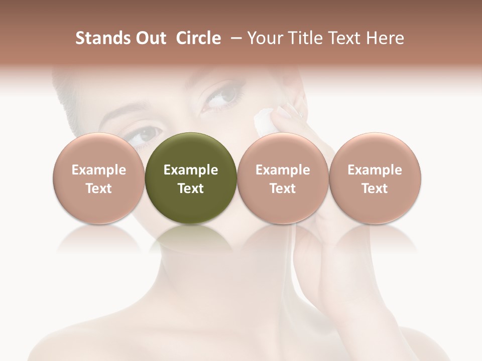 Clean Face Woman Cosmetics PowerPoint Template