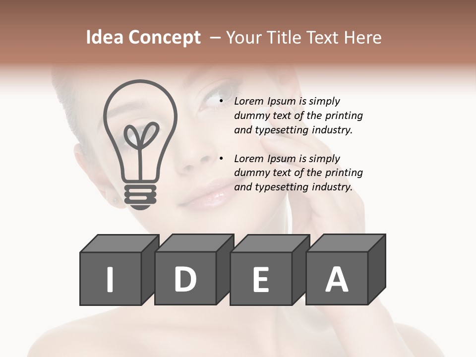 Clean Face Woman Cosmetics PowerPoint Template