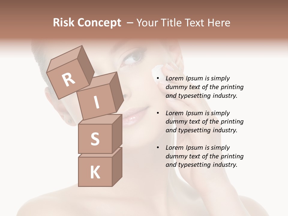 Clean Face Woman Cosmetics PowerPoint Template