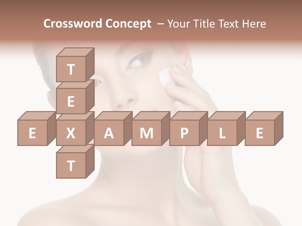 Clean Face Woman Cosmetics PowerPoint Template