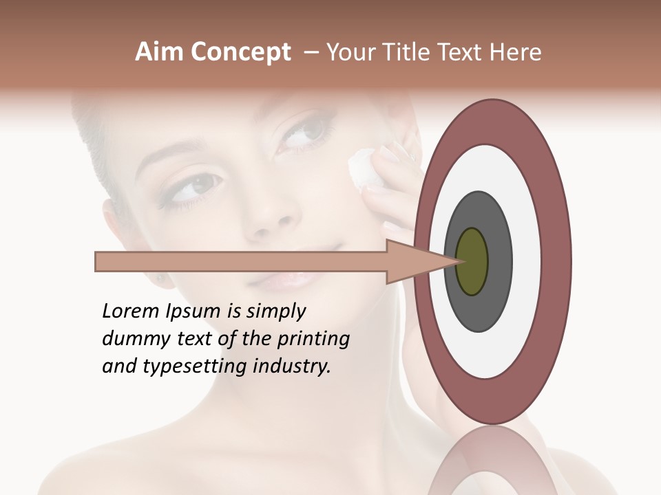 Clean Face Woman Cosmetics PowerPoint Template