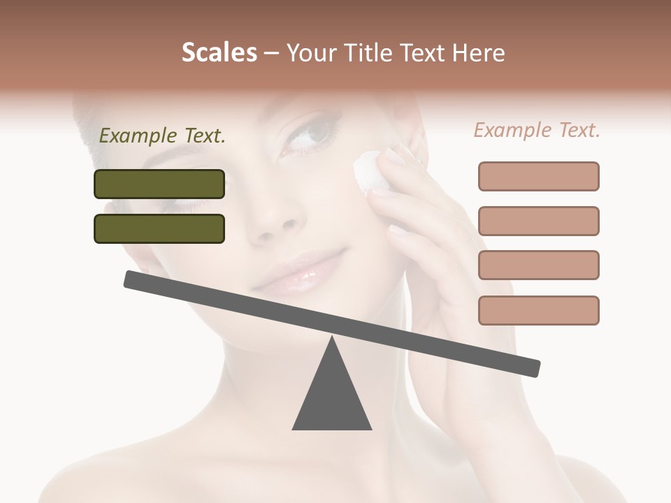 Clean Face Woman Cosmetics PowerPoint Template