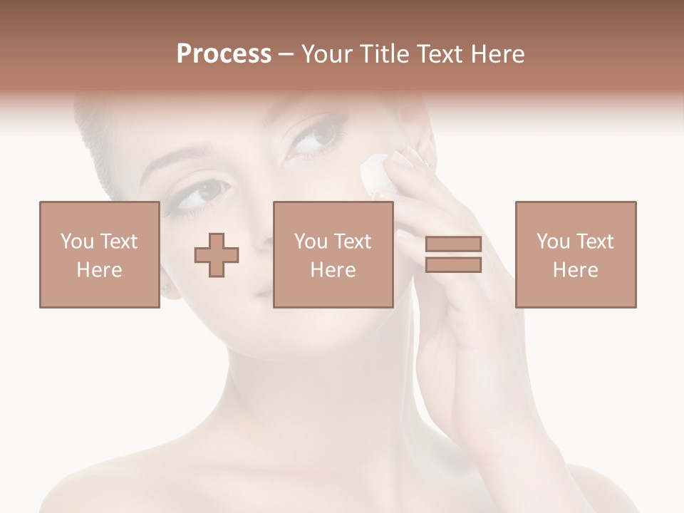 Clean Face Woman Cosmetics PowerPoint Template