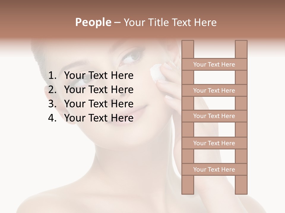Clean Face Woman Cosmetics PowerPoint Template