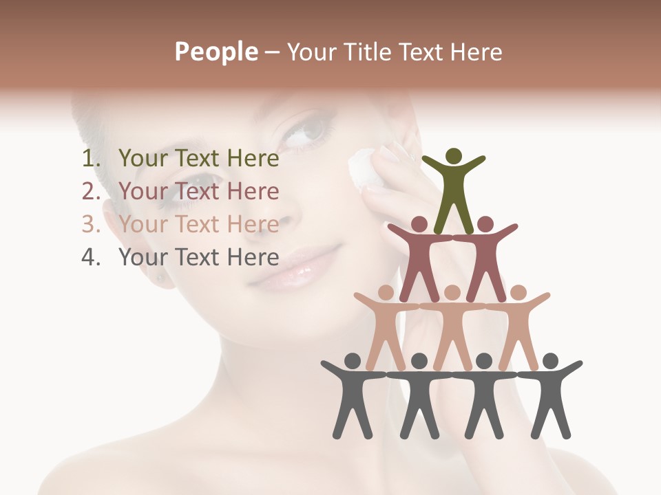 Clean Face Woman Cosmetics PowerPoint Template