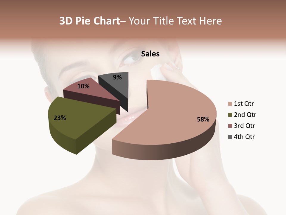 Clean Face Woman Cosmetics PowerPoint Template
