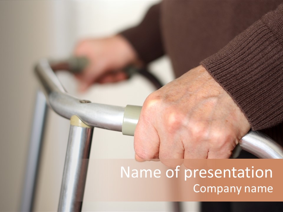 Walking Hospital People PowerPoint Template