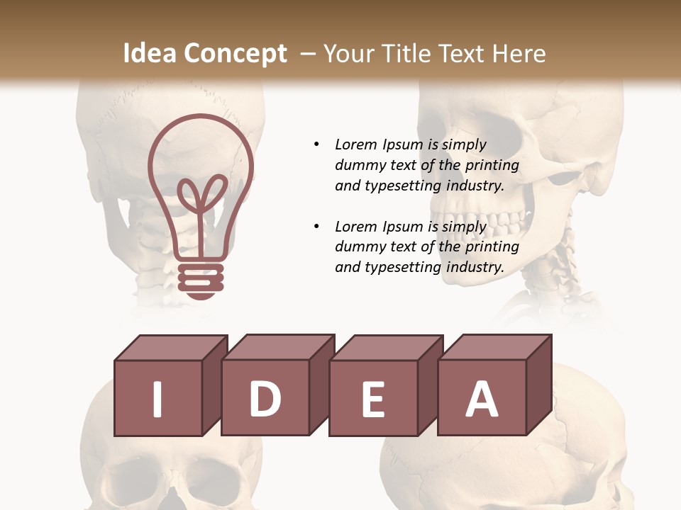 Human Object Black PowerPoint Template