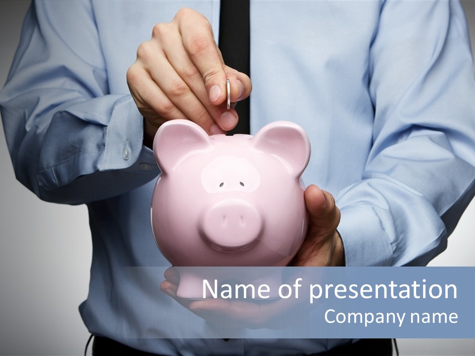 Pig Rich Piggybank PowerPoint Template