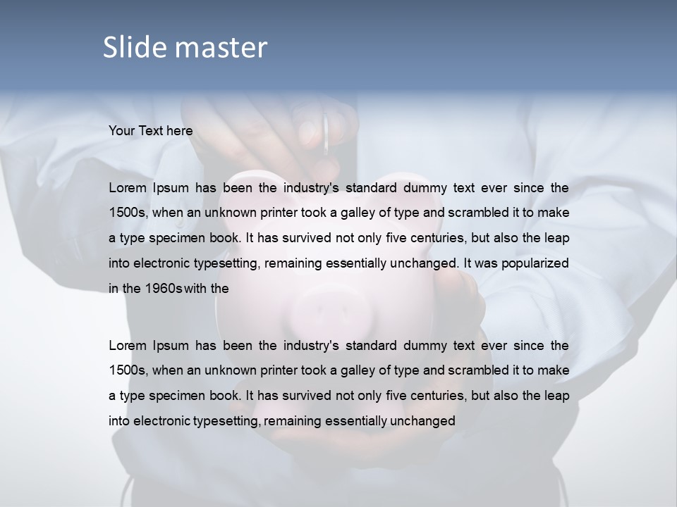 Pig Rich Piggybank PowerPoint Template