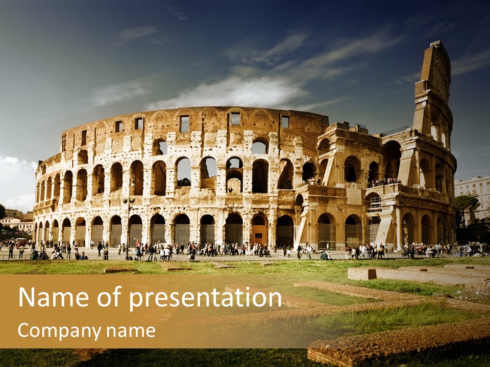 Italy Flavian Monument PowerPoint Template