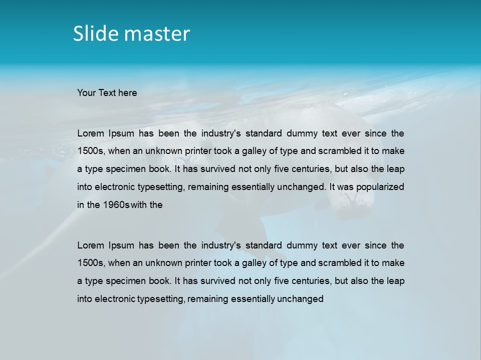 Underwater Fjord Berg PowerPoint Template