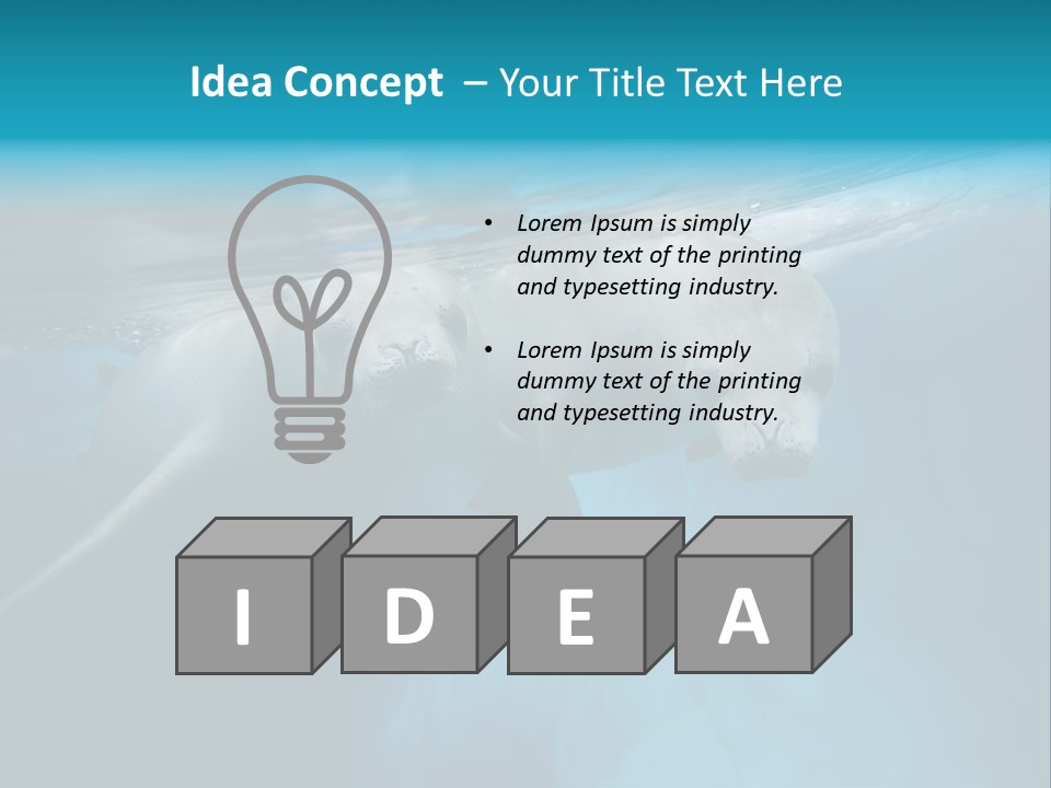 Underwater Fjord Berg PowerPoint Template