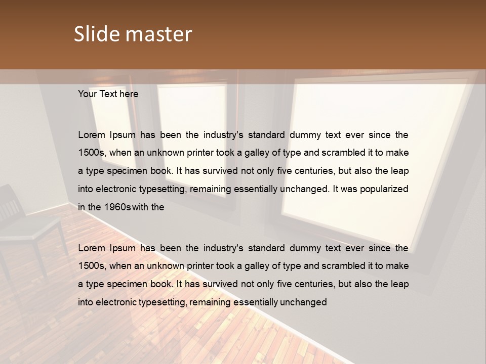 Interior Wooden Photo PowerPoint Template