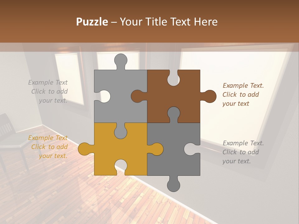 Interior Wooden Photo PowerPoint Template