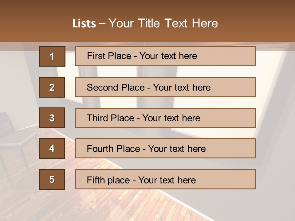 Interior Wooden Photo PowerPoint Template