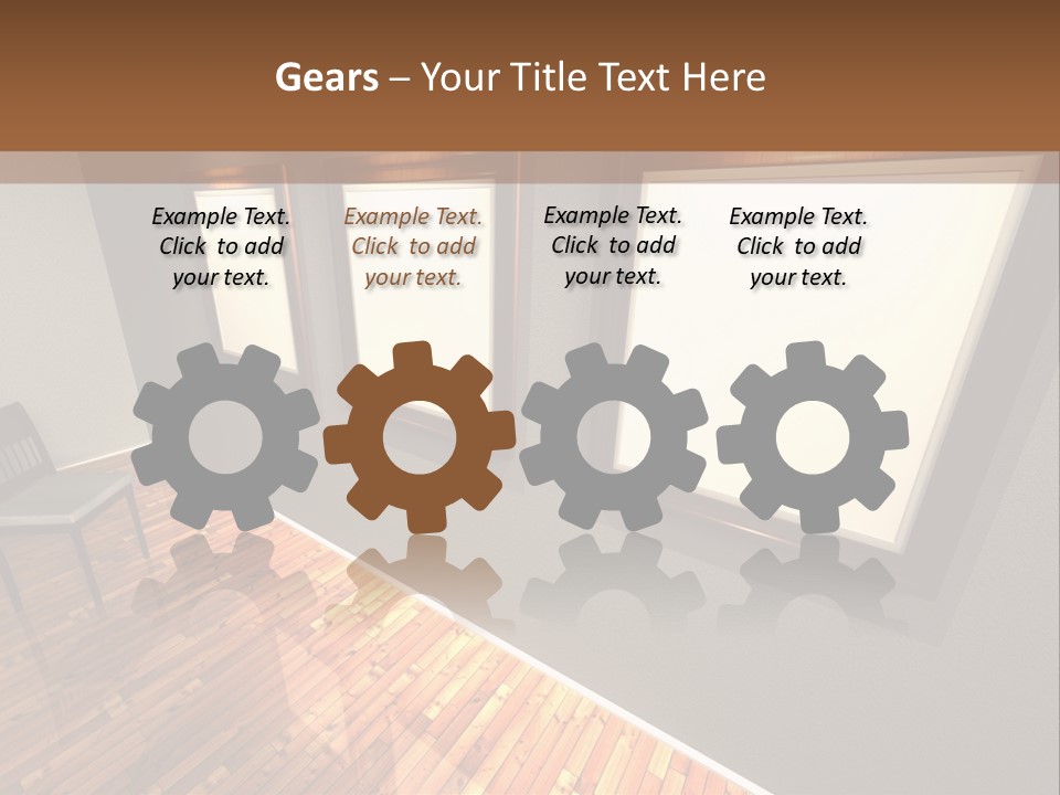 Interior Wooden Photo PowerPoint Template