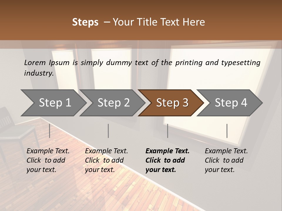 Interior Wooden Photo PowerPoint Template