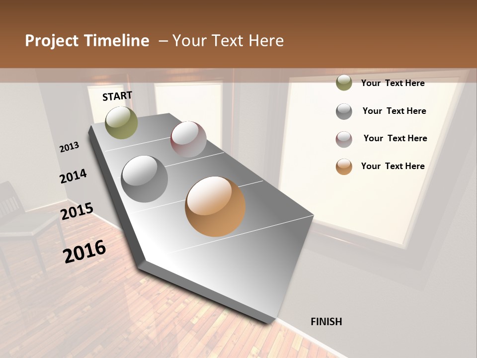 Interior Wooden Photo PowerPoint Template