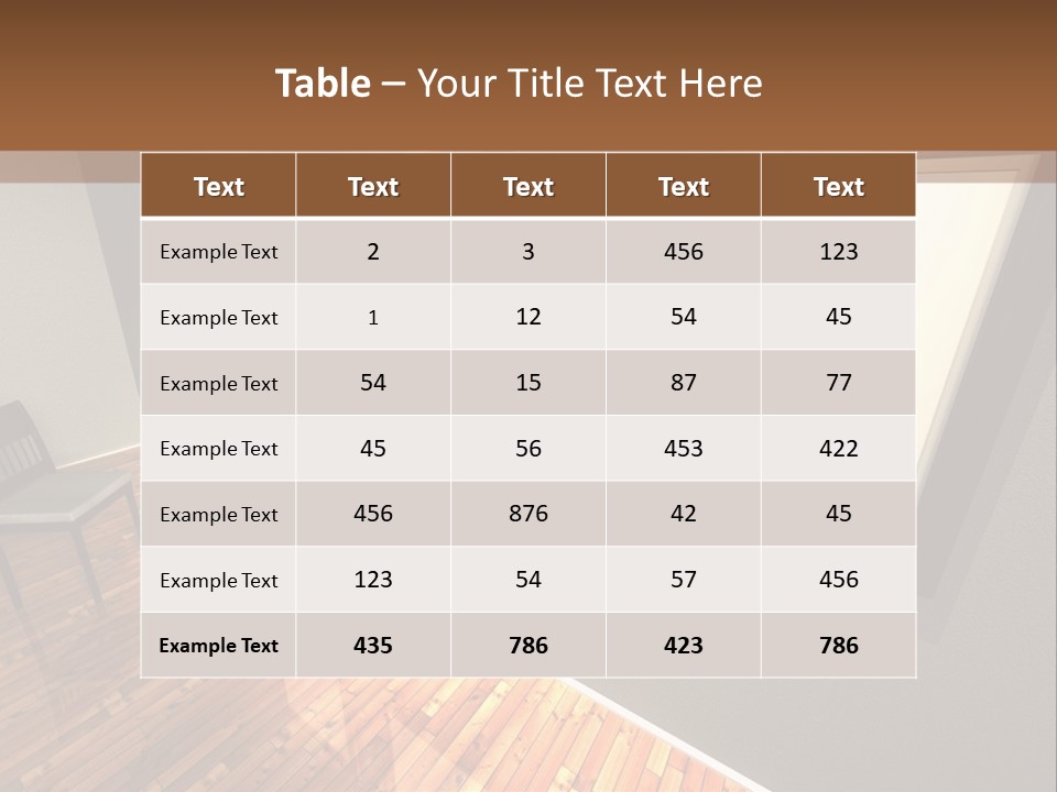 Interior Wooden Photo PowerPoint Template