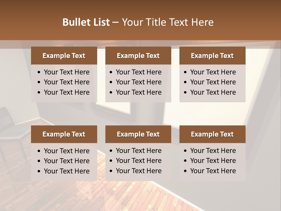 Interior Wooden Photo PowerPoint Template