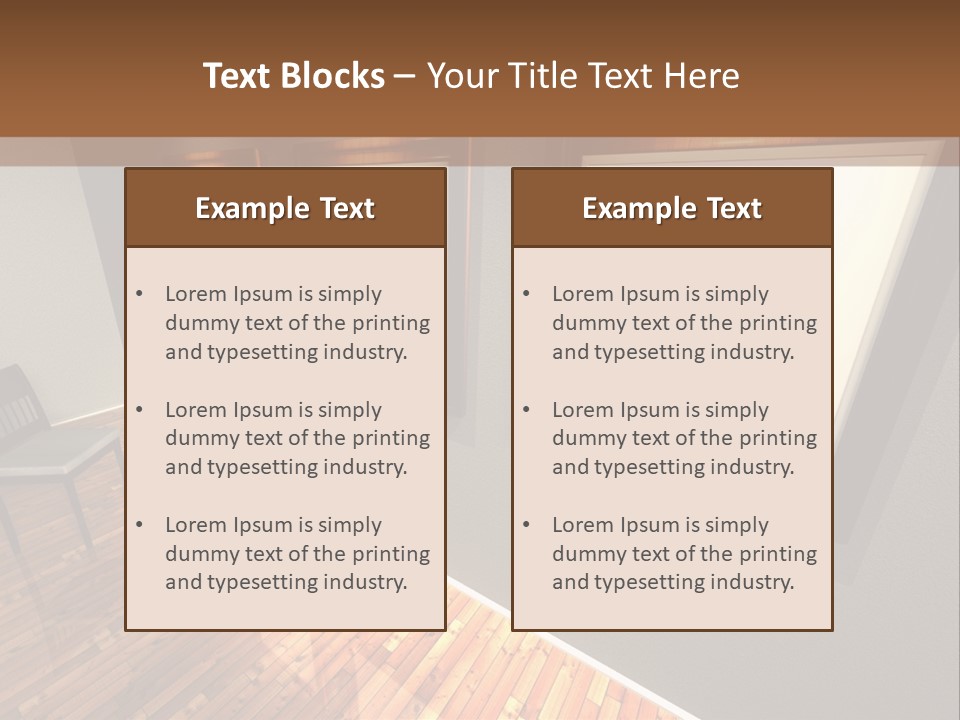 Interior Wooden Photo PowerPoint Template
