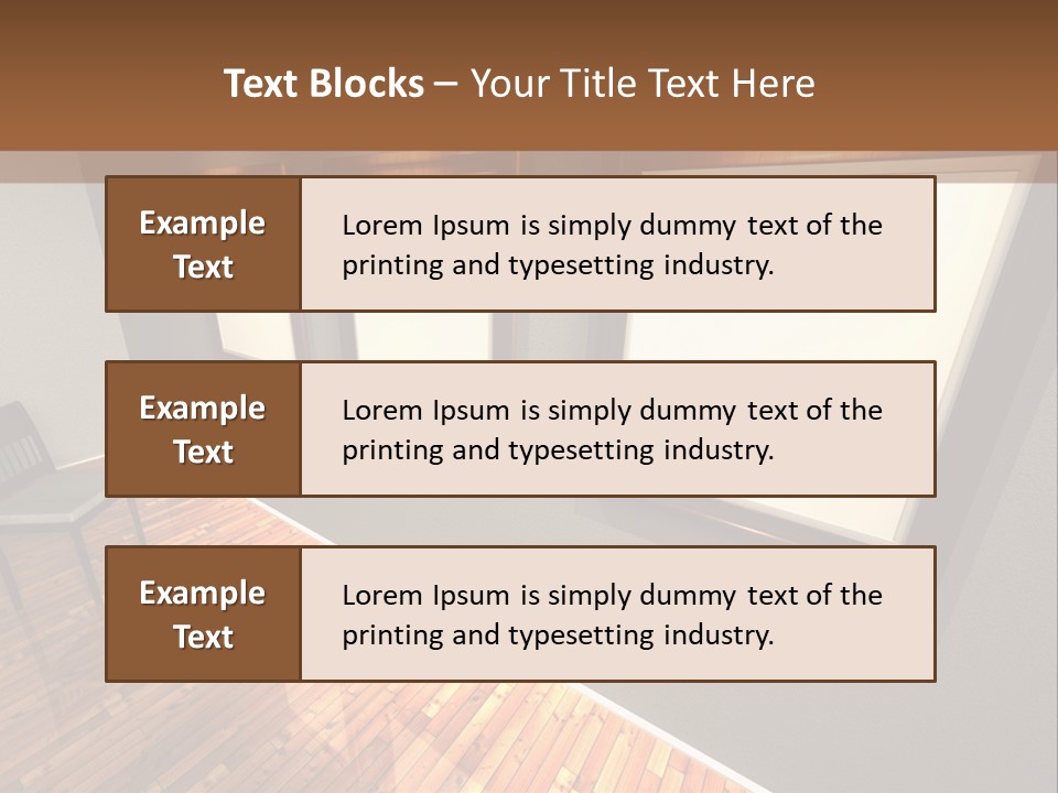 Interior Wooden Photo PowerPoint Template