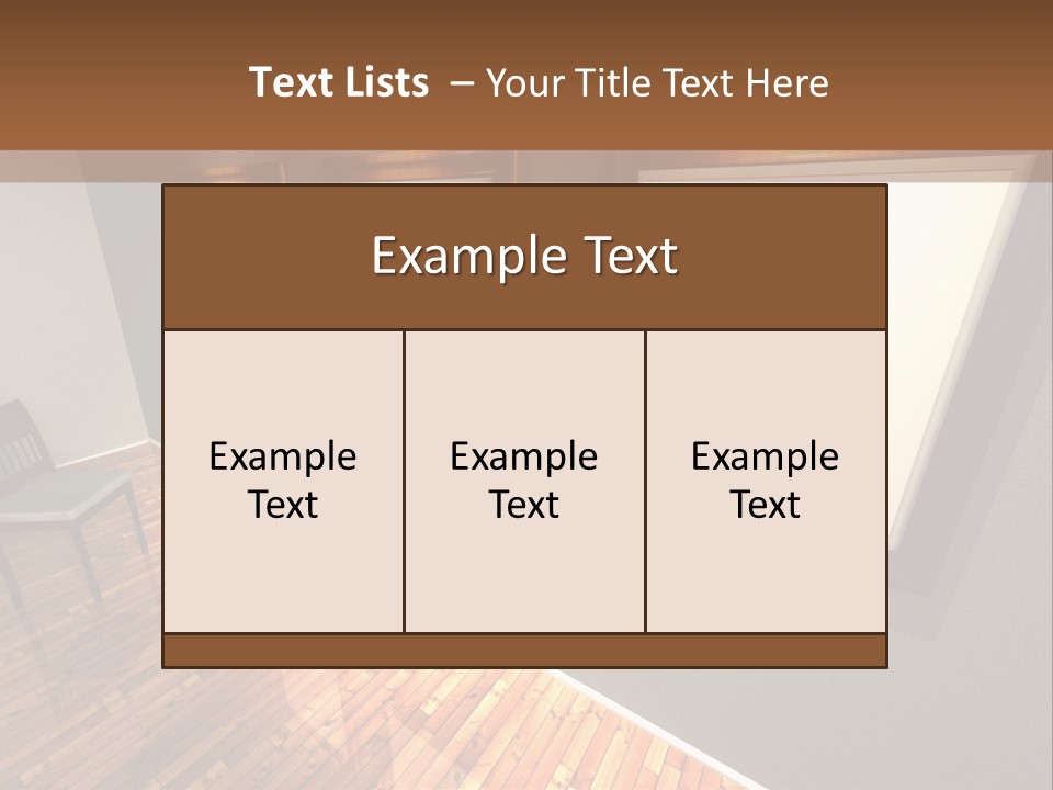 Interior Wooden Photo PowerPoint Template