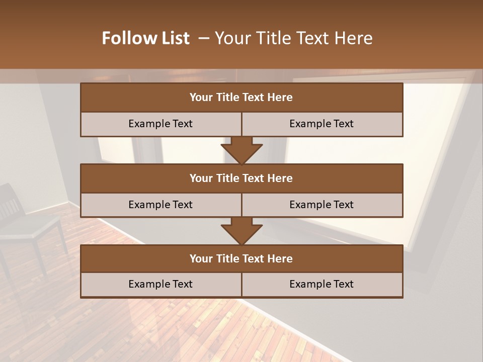 Interior Wooden Photo PowerPoint Template