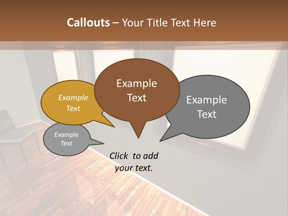 Interior Wooden Photo PowerPoint Template