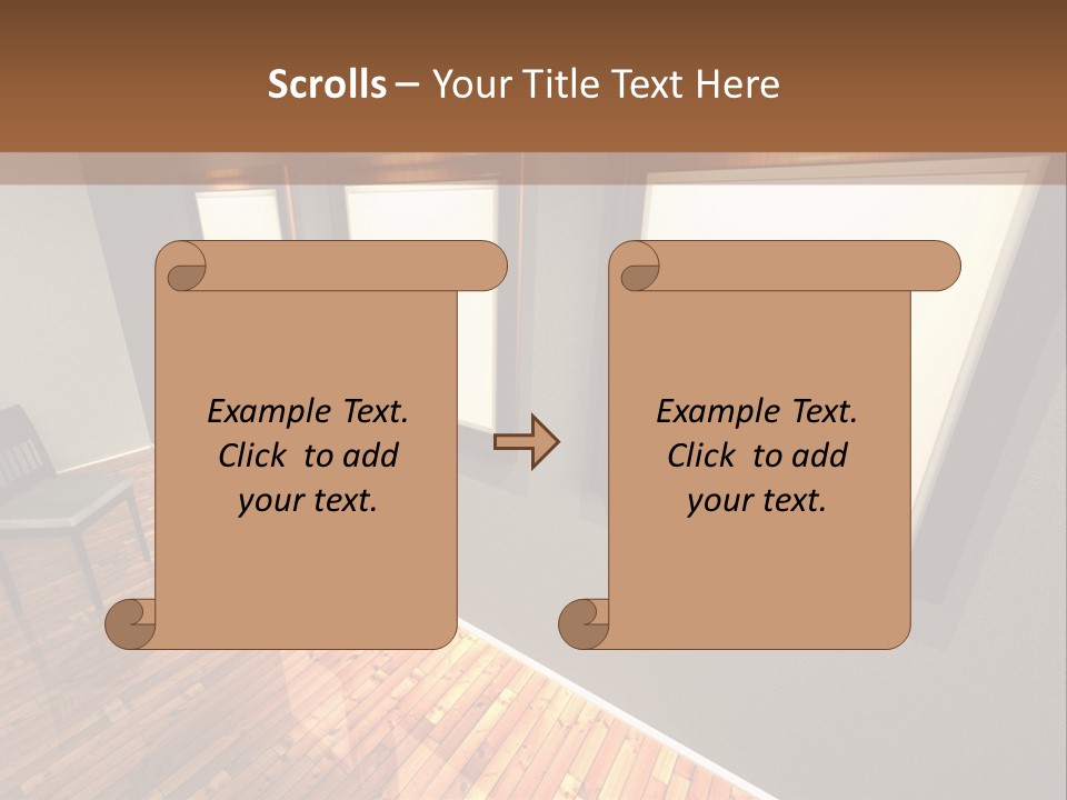 Interior Wooden Photo PowerPoint Template