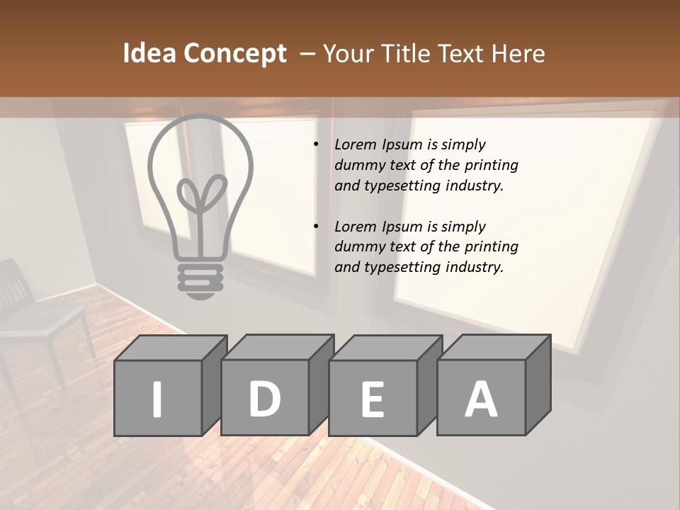 Interior Wooden Photo PowerPoint Template