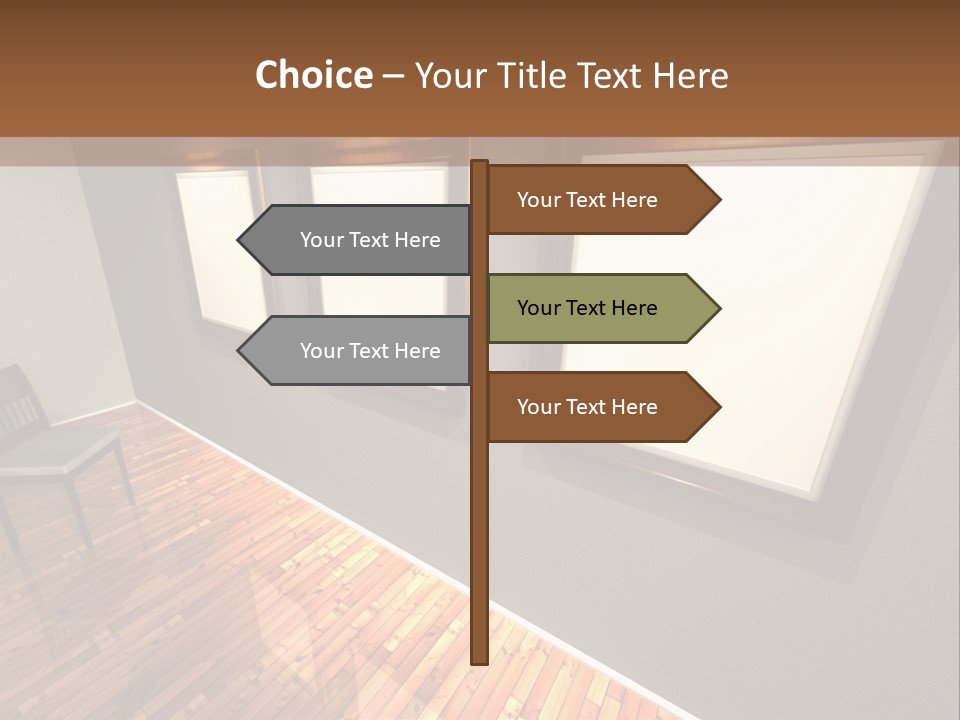 Interior Wooden Photo PowerPoint Template