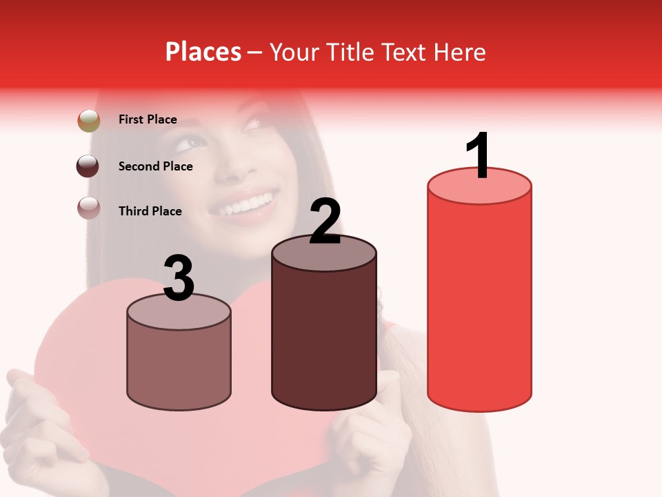 Beautiful Valentines Woman PowerPoint Template