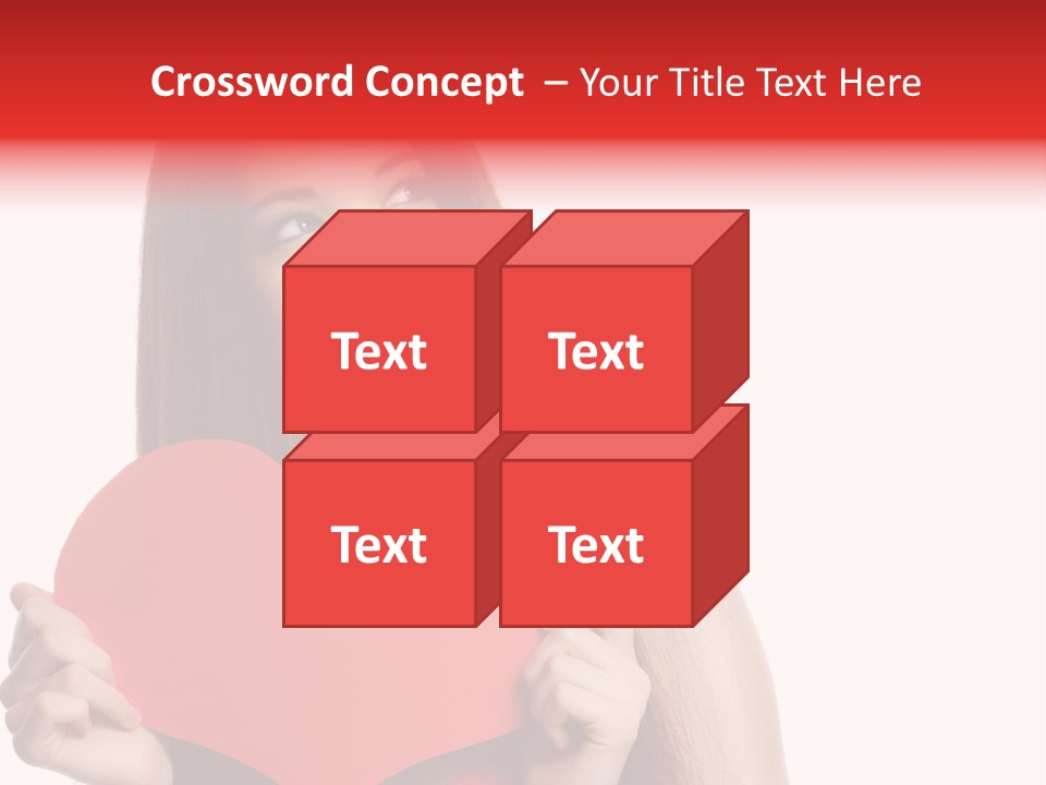 Beautiful Valentines Woman PowerPoint Template