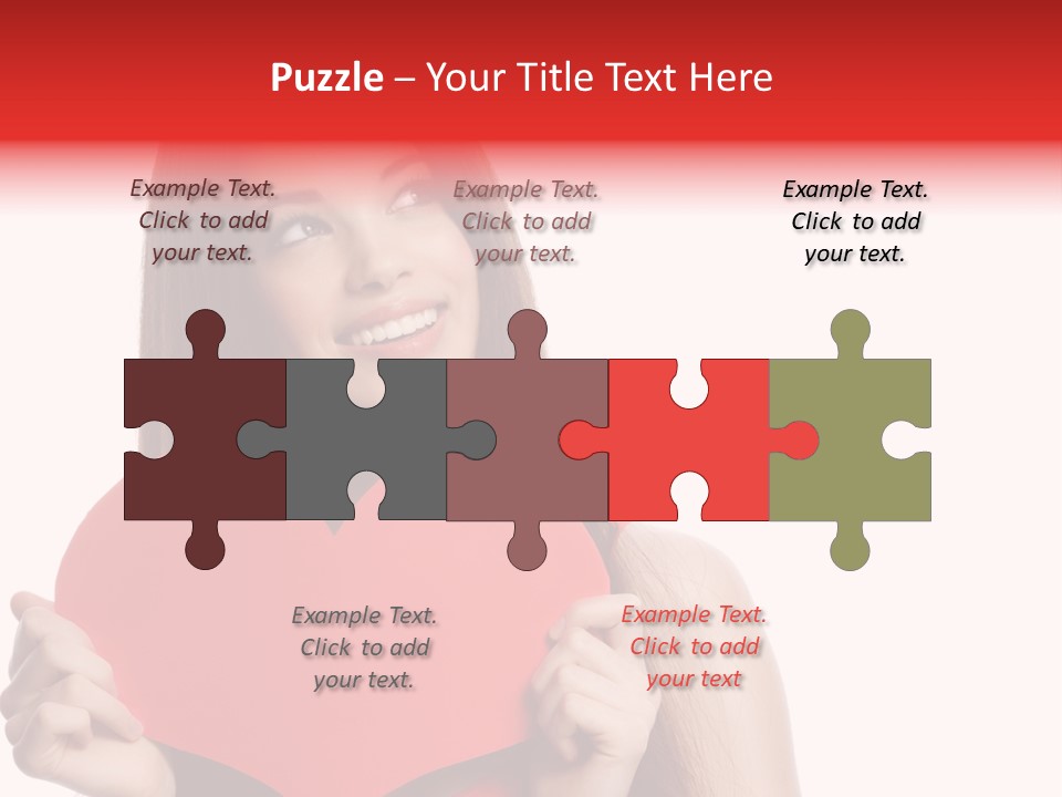 Beautiful Valentines Woman PowerPoint Template