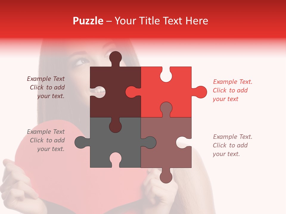 Beautiful Valentines Woman PowerPoint Template