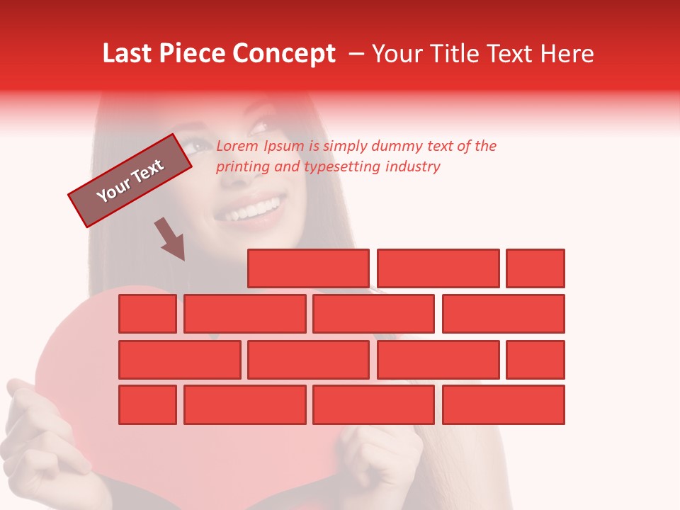 Beautiful Valentines Woman PowerPoint Template