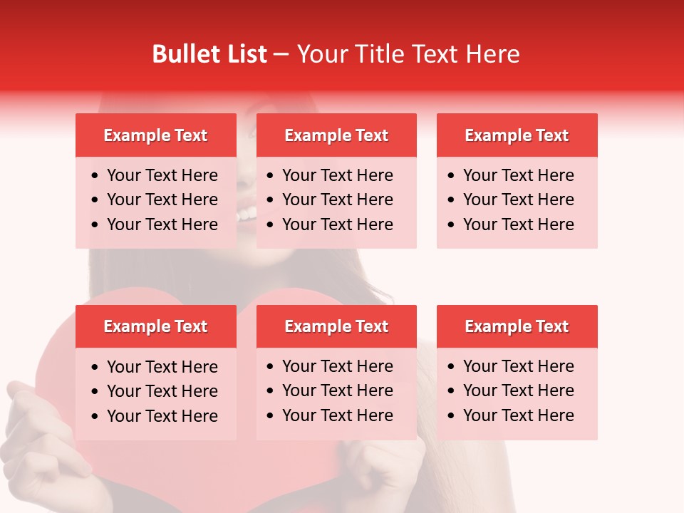 Beautiful Valentines Woman PowerPoint Template