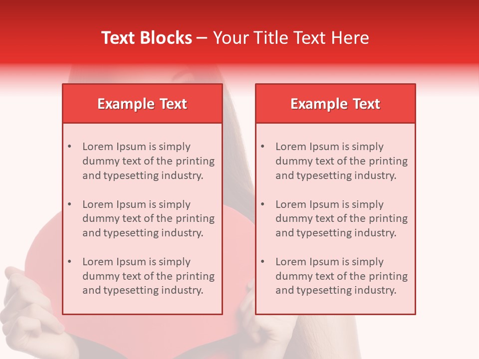 Beautiful Valentines Woman PowerPoint Template