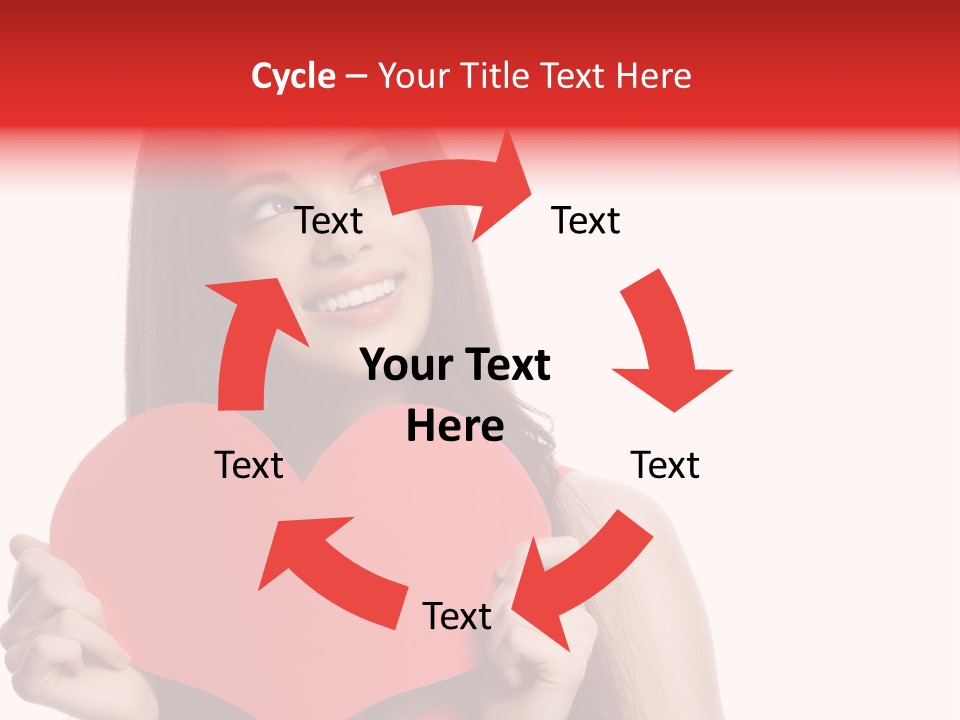 Beautiful Valentines Woman PowerPoint Template