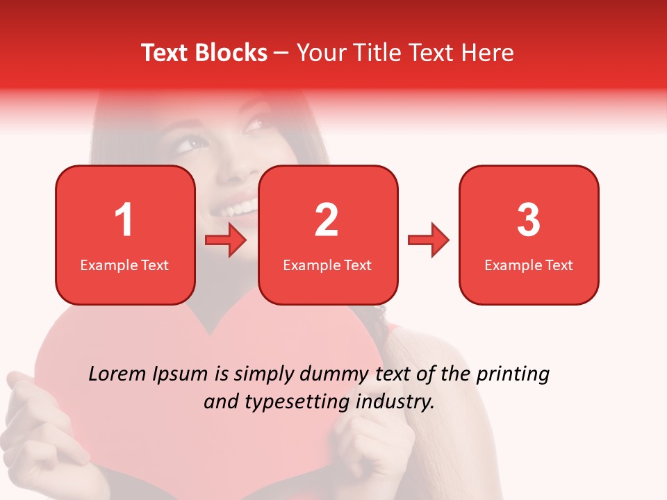 Beautiful Valentines Woman PowerPoint Template