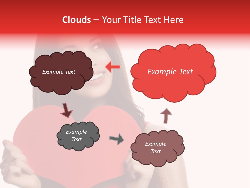 Beautiful Valentines Woman PowerPoint Template