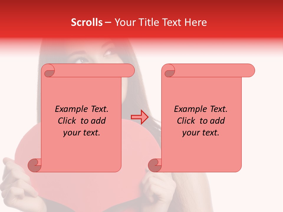 Beautiful Valentines Woman PowerPoint Template