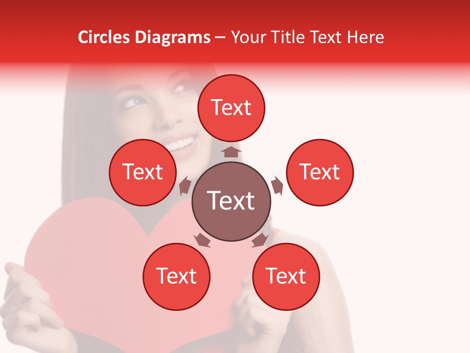 Beautiful Valentines Woman PowerPoint Template